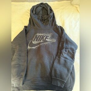 Black Nike funnel neck hoodie